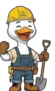 헬멧과 작업복을 입은 빌드 Goodie